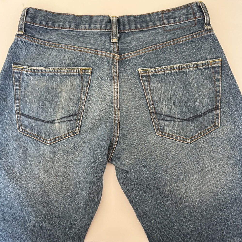 B By Bullhead Men’s Straight-Leg Jeans Medium Wash Whiskering Detail 30X32 - Picture 5 of 9